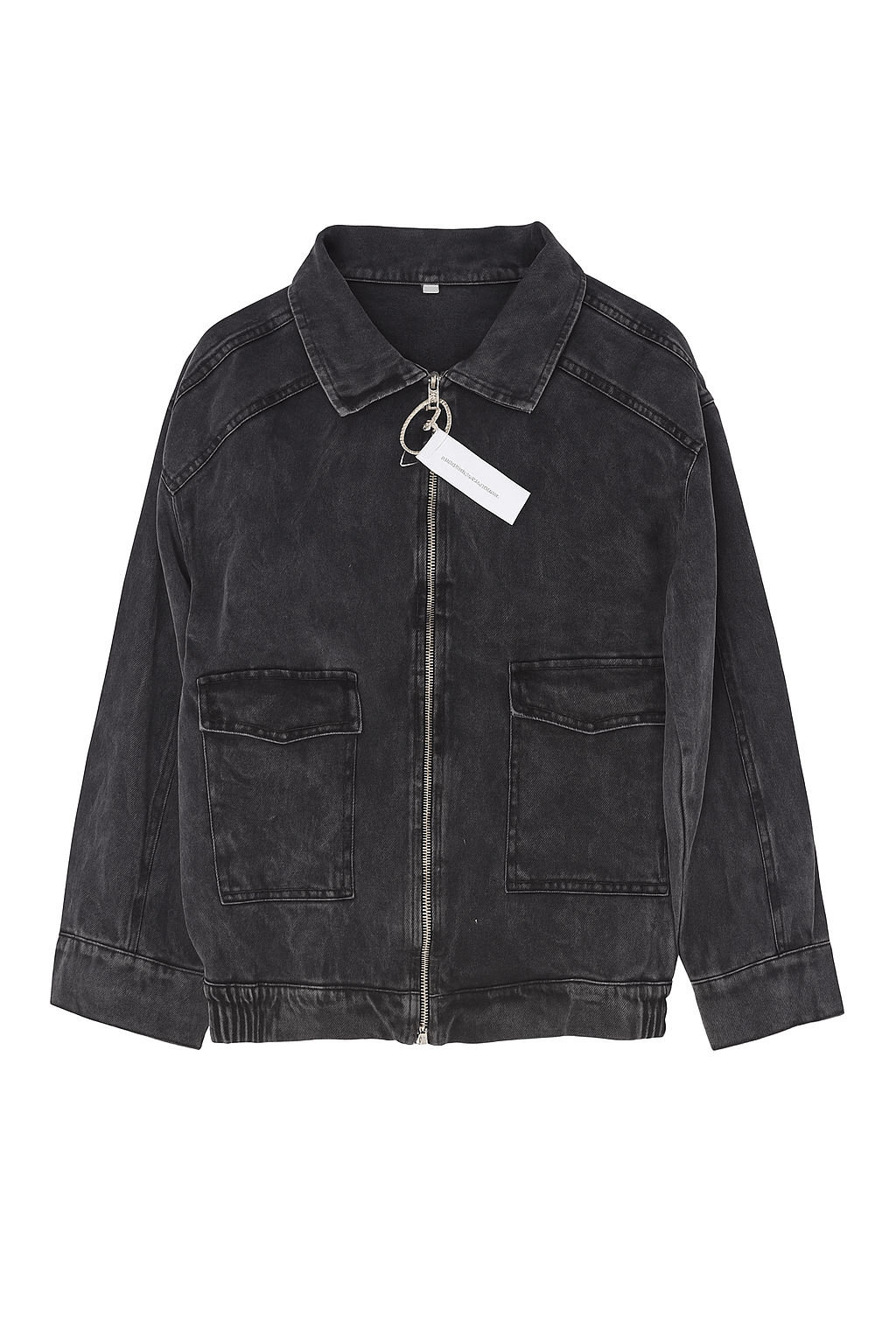 Campera Jeans - Negra Jaspeada